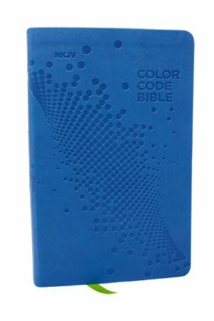 NKJV, Color Code Bible for Kids, Blue Leathersoft, Comfort Print by Thomas Nelson