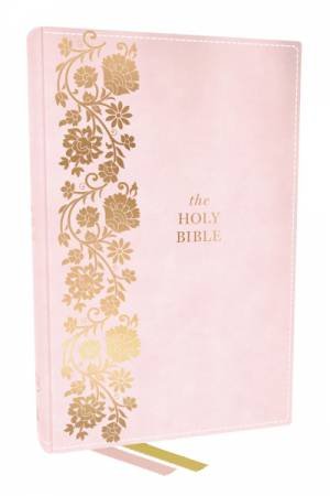 KJV Personal Size Large Print End-of-Verse Reference Bible, Pink Leathersoft, Re by Thomas Nelson