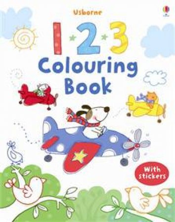 Usborne 123 Colouring Book with stickers by Various