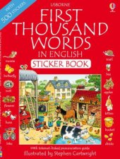 Usborne First Thousand Words in English Sticker Book