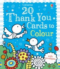 20 Thank You Cards to Colour