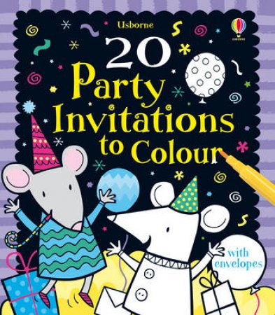 20 Party Invitations to Colour by Candice Whatmore