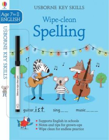 Wipe-Clean Spelling 7-8 by Jane Bingham & Elisa Paganelli