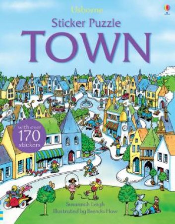 Usborne Sticker Puzzle: Town by Susannah Leigh