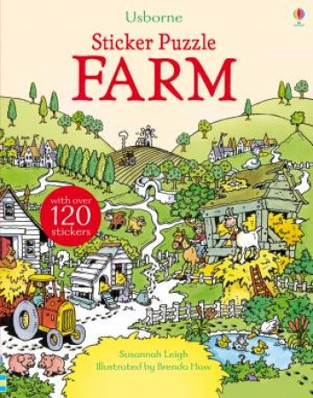 Usborne Sticker Puzzle Farm by Susannah Leigh