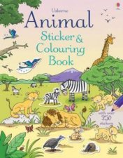Animal Sticker And Colouring Book