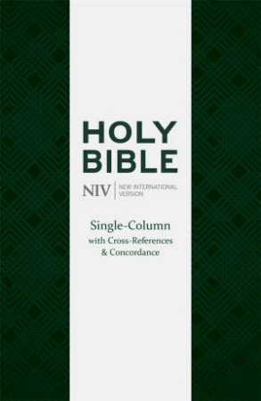 NIV Larger Print Compact Single Column Reference Bible by New International Version