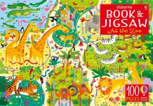 Usborne Book And Jigsaw: At The Zoo