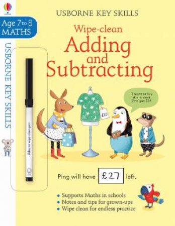 Wipe-Clean Adding And Subtracting 7-8