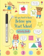 WipeClean All You Need To Know Before You Start School Activity Book