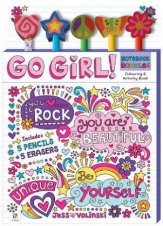 5 Pencil Set: Go Girl! Notebook Doodle by Various