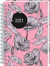2021 A5 Wiro Diary Blush Floral
