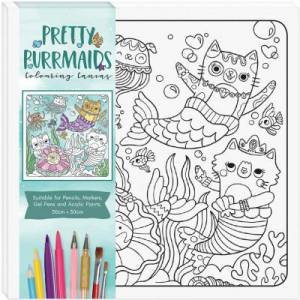 Children's Colouring Canvas: Pretty Purrmaids by Hinkler Books & Lizzy Dee Studio