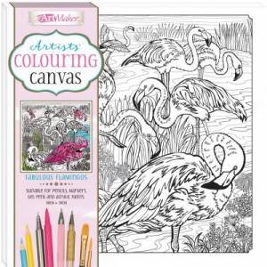 Artists' Colouring Canvas: Fabulous Flamingos by Hinkler Books