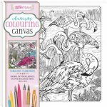 Artists Colouring Canvas Fabulous Flamingos