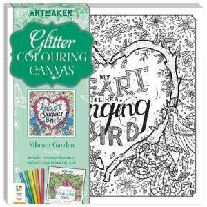 Art Maker Glitter Colouring Canvas Vibrant Garden by Hinkler Pty Ltd