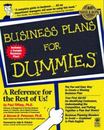 Business Plans For Dummies by Paul Tiffany & Steven D Peterson