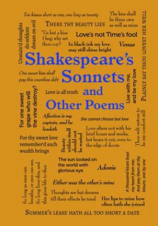 Word Cloud Classics: Shakespeare's Sonnets And Other Poems by William Shakespeare
