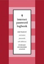 Internet Password Journal Red Leatherette