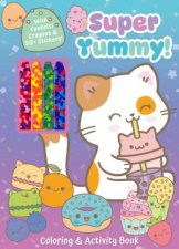 Super Yummy Coloring  Activity Book with 4 Confetti Crayons and 50 Stickers