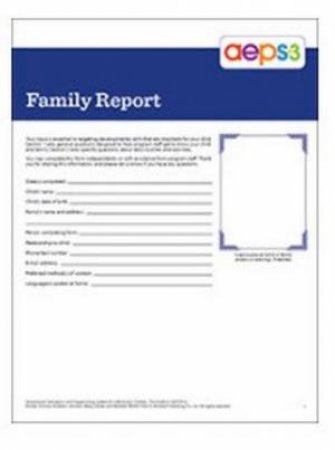 AEPS-3 Family Reports by Diane Bricker & Carmen Dionne & Jennifer Grisham & JoAnn Johnson & Marisa Macy & Kristine Slentz & Misti Waddell