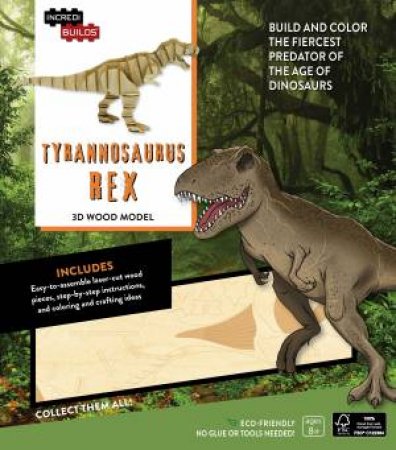 Tyrannosaurus Rex: 3D Wood Model by Insight Editions