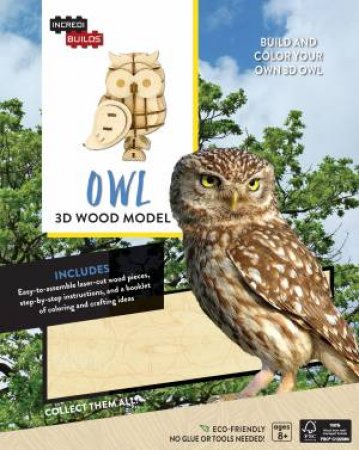 IncrediBuilds: Owl 3D Wood Model by Ruth Tepper Brown