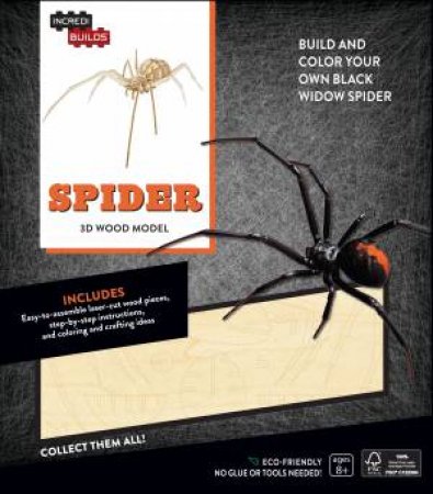 IncrediBuilds: Spider 3D Wood Model by Ruth Tepper Brown