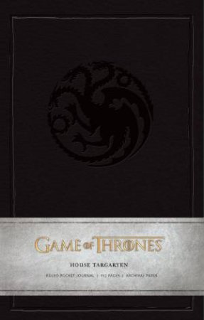 Game Of Thrones: House Targaryen Ruled Pocket Journal by Insight Editions
