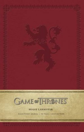 Game Of Thrones: House Lannister Ruled Pocket Journal by Insight Editions