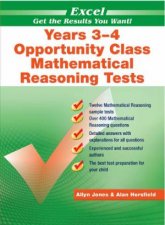 Excel Years 34 Opportunity Class Mathematical Reasoning Tests