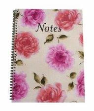 A4 Spiral Notepad Pink Floral