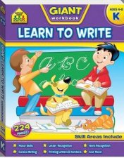 School Zone Giant Workbook Learning To Write