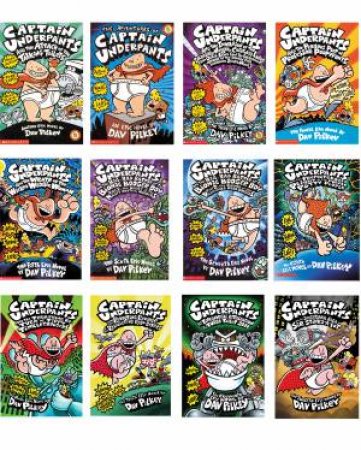 Captain Underpants Slipcase (Books 1 - 12) by Dav Pilkey