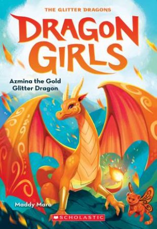 Azmina The Gold Glitter Dragon by Maddy Mara