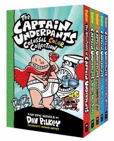 The Captain Underpants Colossal 5 Book Color Collection by Dav Pilkey