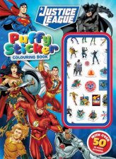 Justice League Puffy Sticker Colouring Book