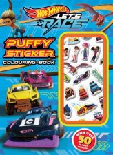 Hot Wheels Lets Race Puffy Sticker Colouring Book Mattel