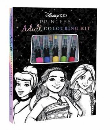 Disney 100 Princess: Adult Colouring Kit by Various