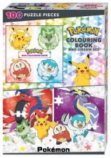 Pokmon Colouring Book And Jigsaw Set 100 Pieces