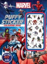 Marvel Puffy Sticker Colouring Book Starring Captain America