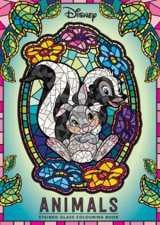 Disney Animals: Stained Glass Adult Colouring Book by Unknown