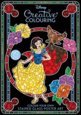 Disney Stained Glass Adult Poster Book Starring Snow White