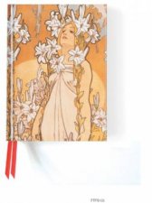 Foiled Pocket Journal Alphonse Mucha The Flowers  Lilly
