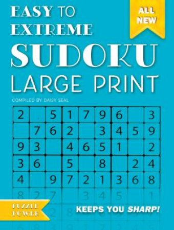 Sudoku: Large Print (Blue) by Daisy Seal