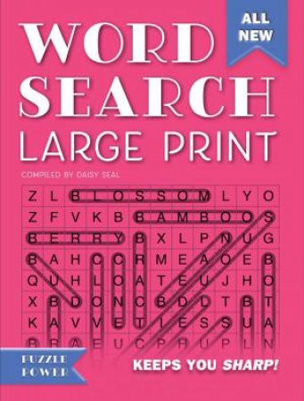 Word Search: Large Print (Pink) by Daisy Seal