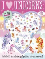 Puffy Stickers I Love Unicorns