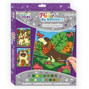 ArtStar Essentials: Painting By Numbers 3-In-1: Cute Puppies by Various