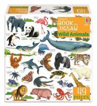 Usborne Book And Jigsaw Wild Animals by Sam Smith & Nikki Dyson