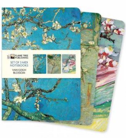 Midi Notebook Collection: Vincent Van Gogh, Blossom (Set Of 3) by Flame Tree Studio